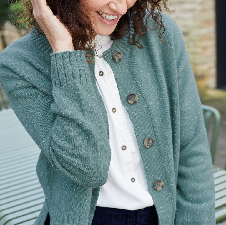 Lily & Me June Cardigan in Duck Egg