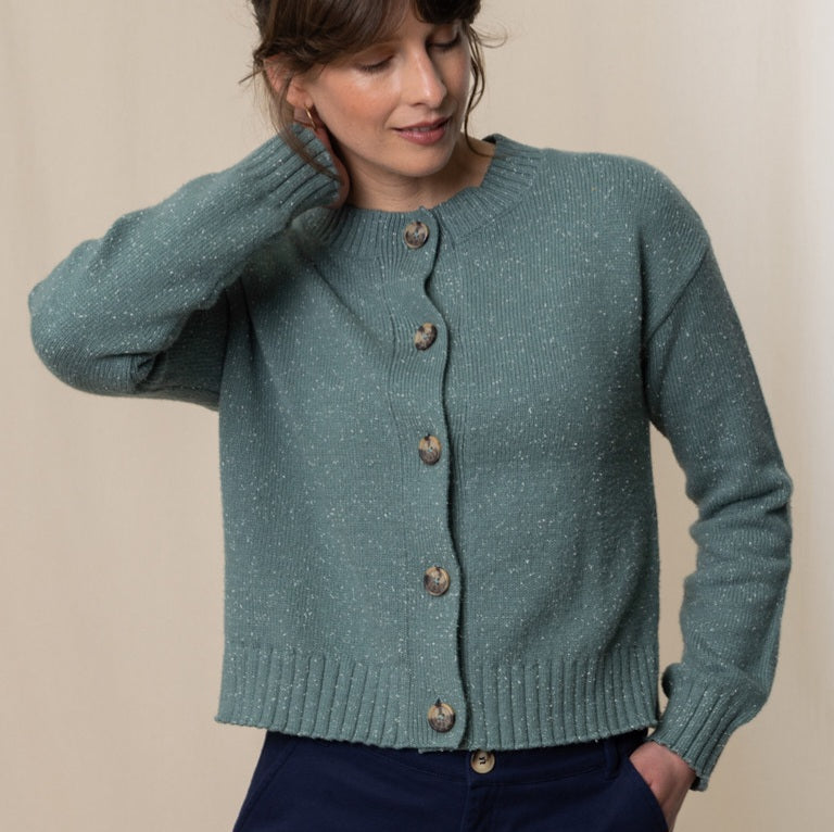 Lily & Me June Cardigan in Duck Egg