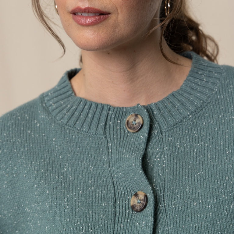 Lily & Me June Cardigan in Duck Egg