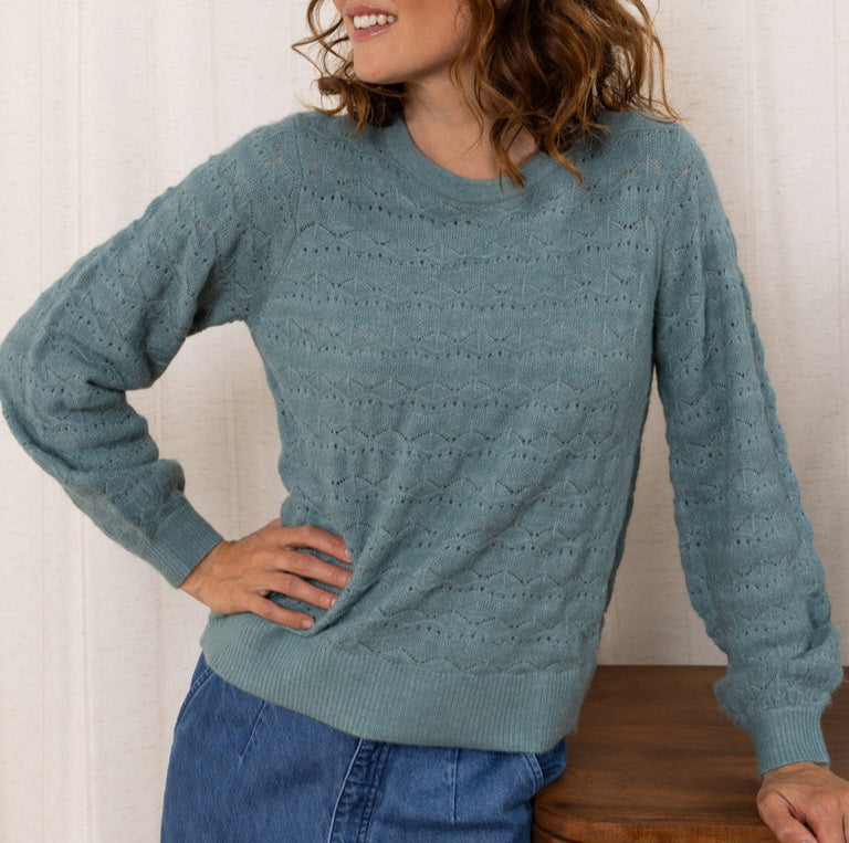 Lily & Me Virginia Jumper in Duck Egg