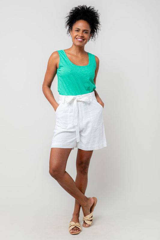 Lily & Me Naomi Linen Shorts in White