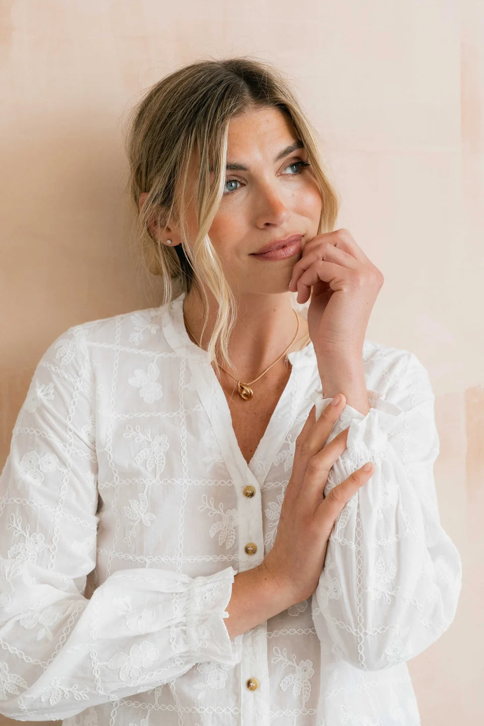 Lily & Me Pintail Embroidered Blouse
