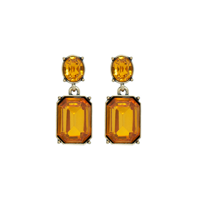 LAST TRUE ANGEL Gem Drop Earrings in Amber