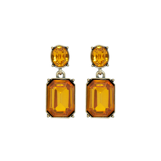 LAST TRUE ANGEL Gem Drop Earrings in Amber