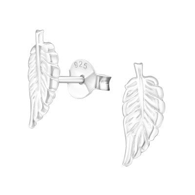 Ophelia Silver Feather Studs