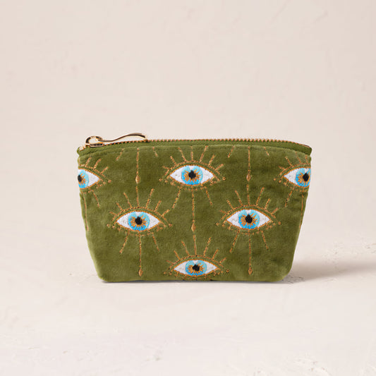 Mystical Eye Coin Purse in Garden Green