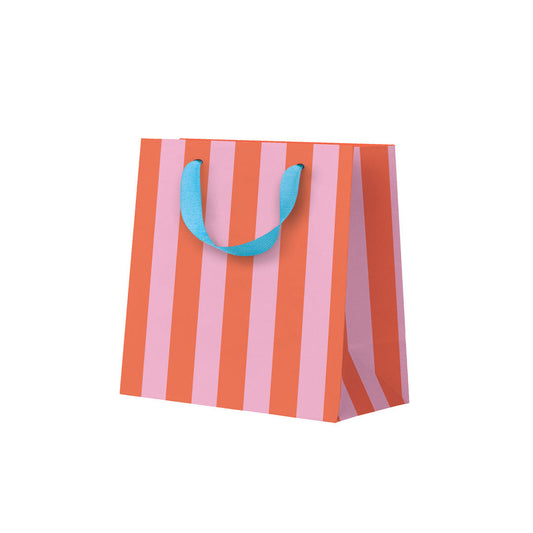 Pink & Orange Stripe Small Gift Bag