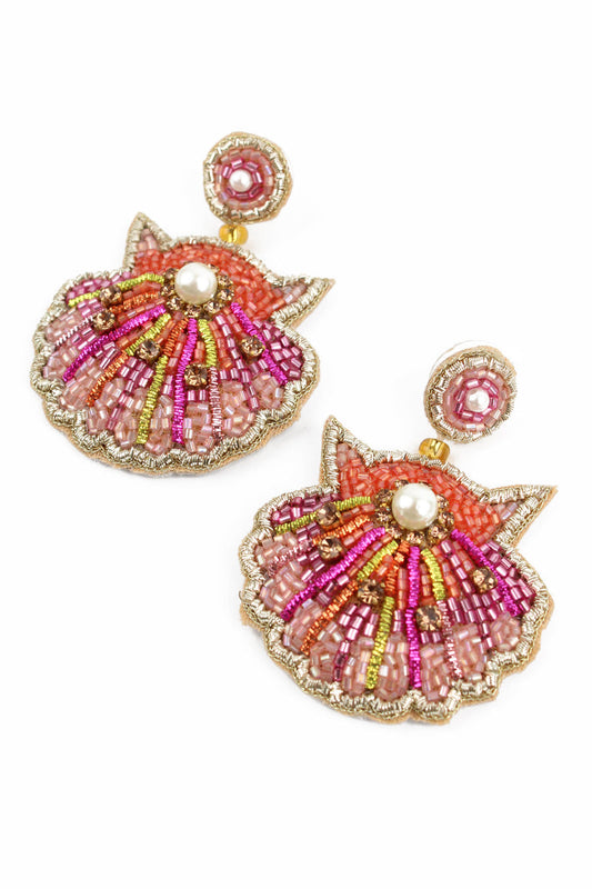 My Doris Pink Shell Earrings