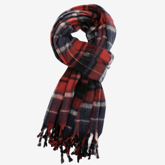 Elspeth Tartan Scarf Navy