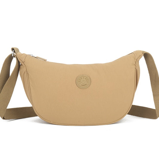 Sling Cross Body Bag Camel Badge