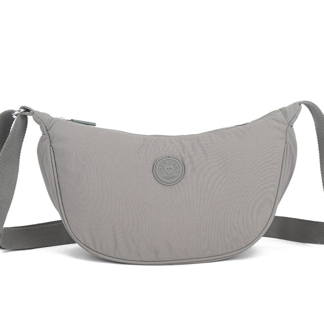Sling Cross Body Bag Charcoal Grey Badge