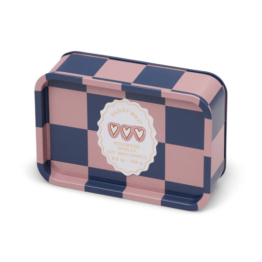 Paddywax Rosewood Vanilla Tin Soy Candle