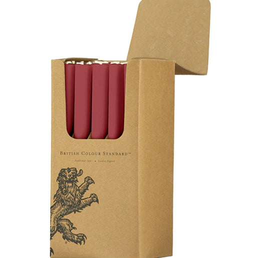 British Colour Standard Eco Dinner Candle in Guardsman Red