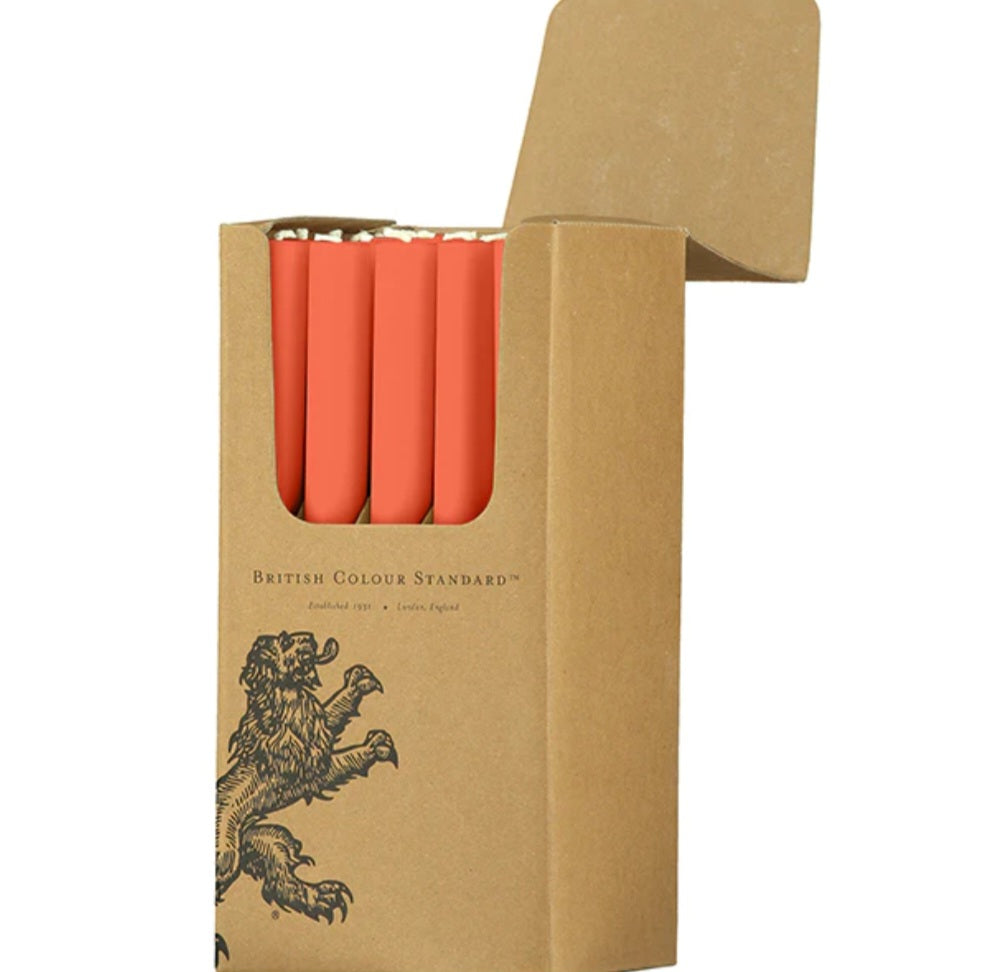 British Colour Standard Eco Dinner Candle in Rust