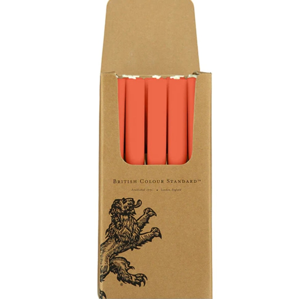 British Colour Standard Eco Dinner Candle in Rust