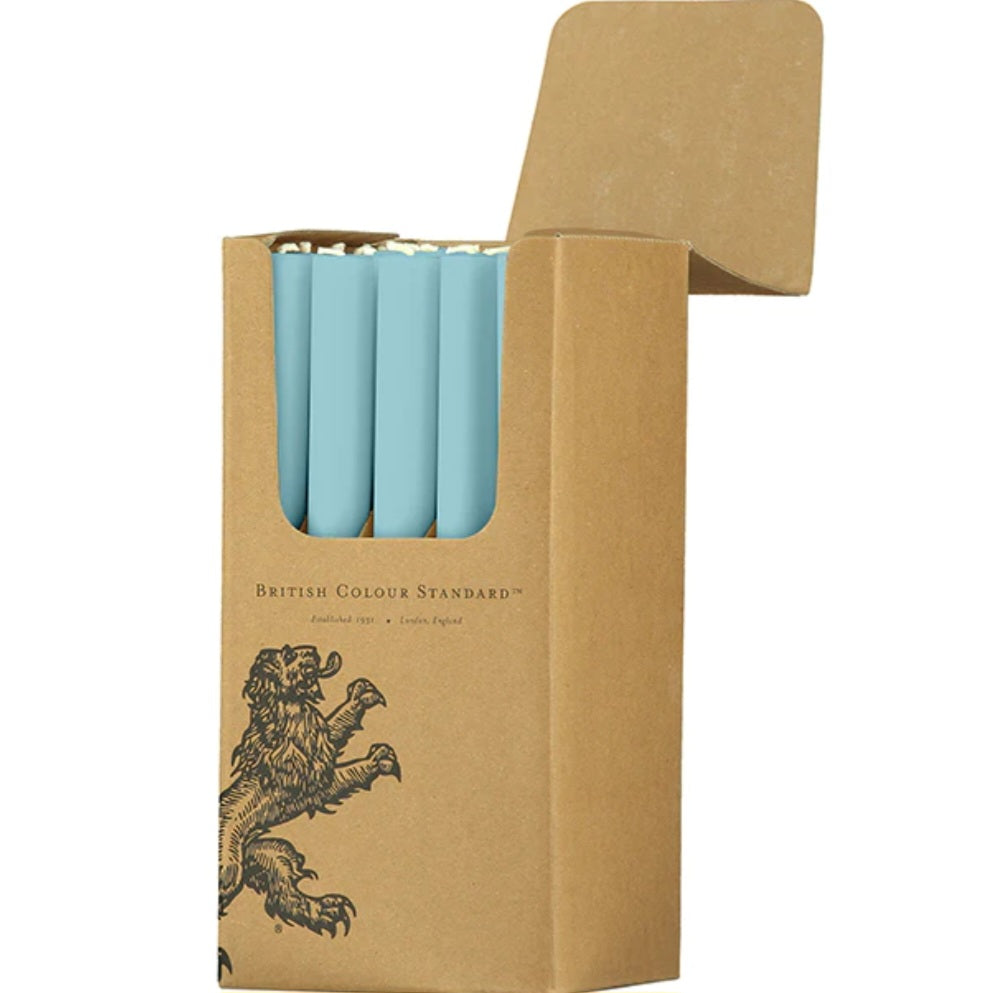 British Colour Standard Eco Dinner Candle in Powder Blue