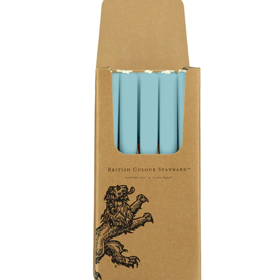 British Colour Standard Eco Dinner Candle in Powder Blue
