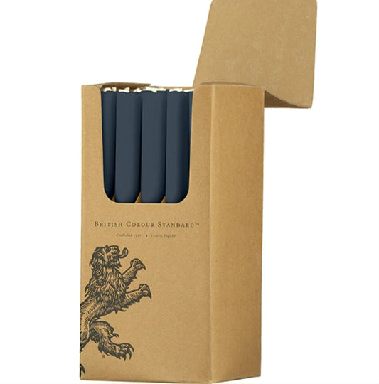 British Colour Standard Eco Dinner Candle in Gunmetal Grey