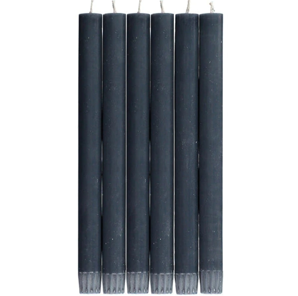 British Colour Standard Eco Dinner Candle in Gunmetal Grey