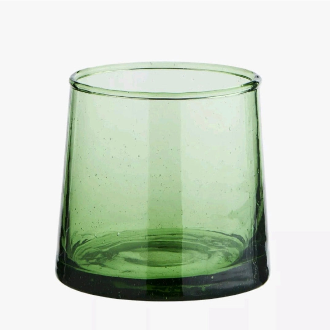 Hand-blown Moroccan Tumbler in Green