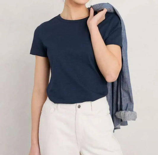 Opal Organic Cotton Tee in Navy