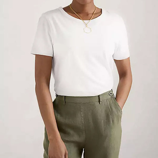 Opal Organic Cotton Tee in White