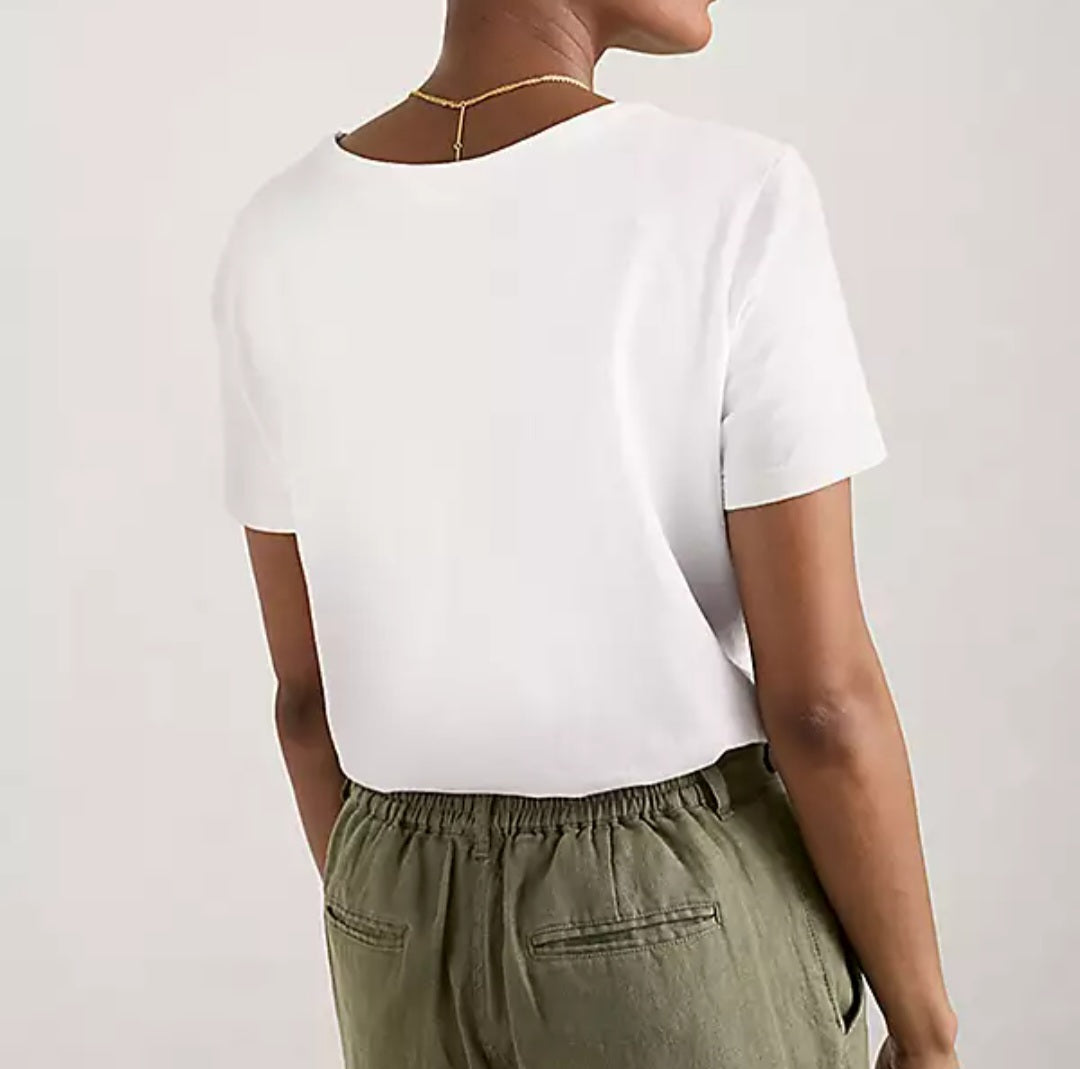 Opal Organic Cotton Tee in White