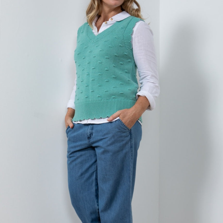Lily & Me Saffy Tank Top in Sea Green