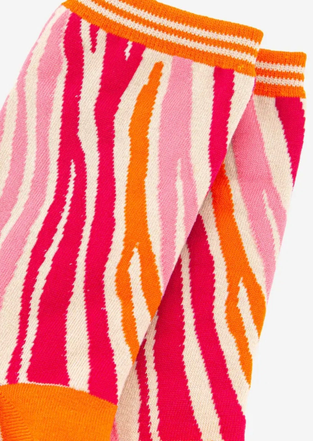 Zebra Orange Bamboo Socks