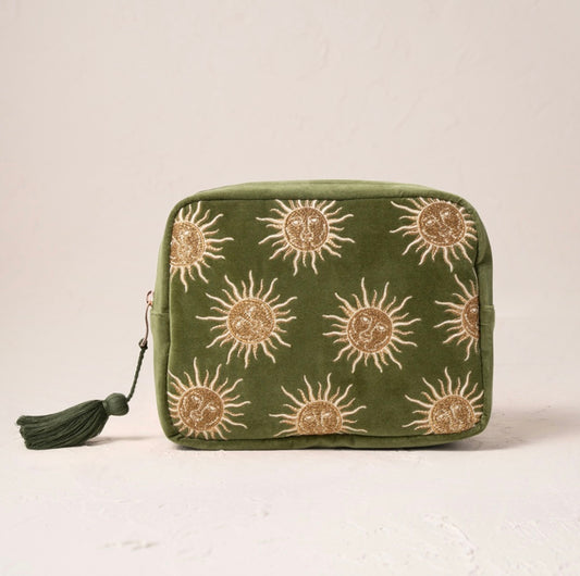 Sun Goddess Wash Bag in Fern Green