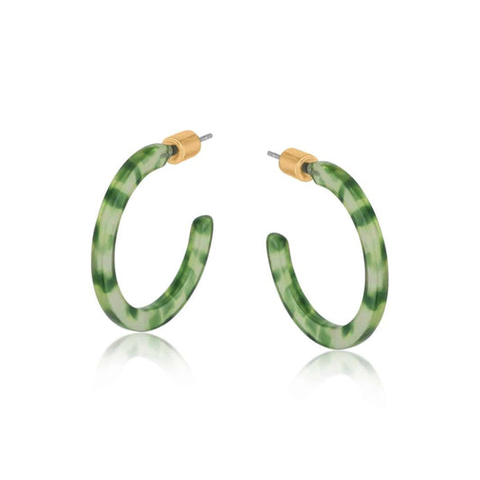 Marseille Thin Resin Hoop Earrings