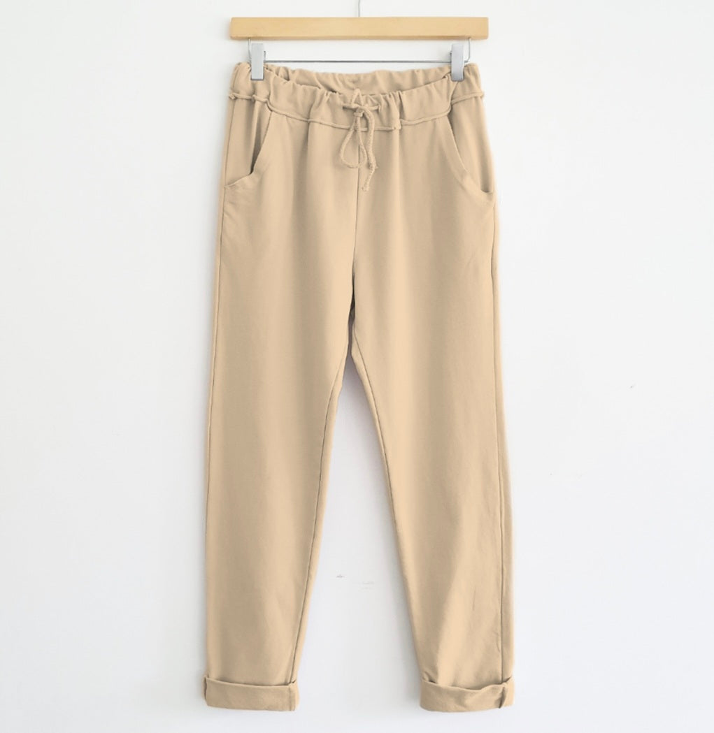 Cotton Lounge Pants in Camel