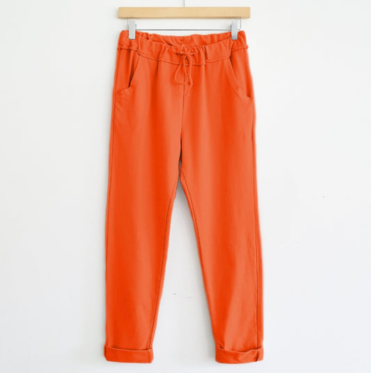 Cotton Lounge Pants in Coral