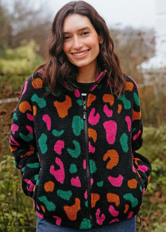 Sugarhill Brighton Hartley Animal Print Fleece Jacket