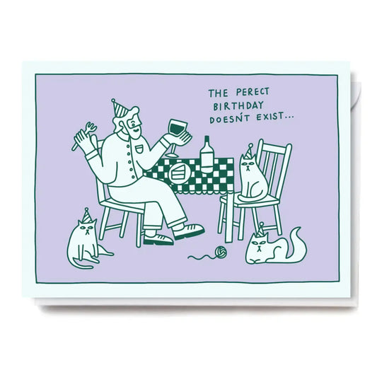 Perfect Birthday Cat Card