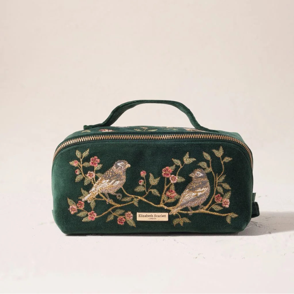 Songbirds Secret Garden Open Flat Makeup Bag