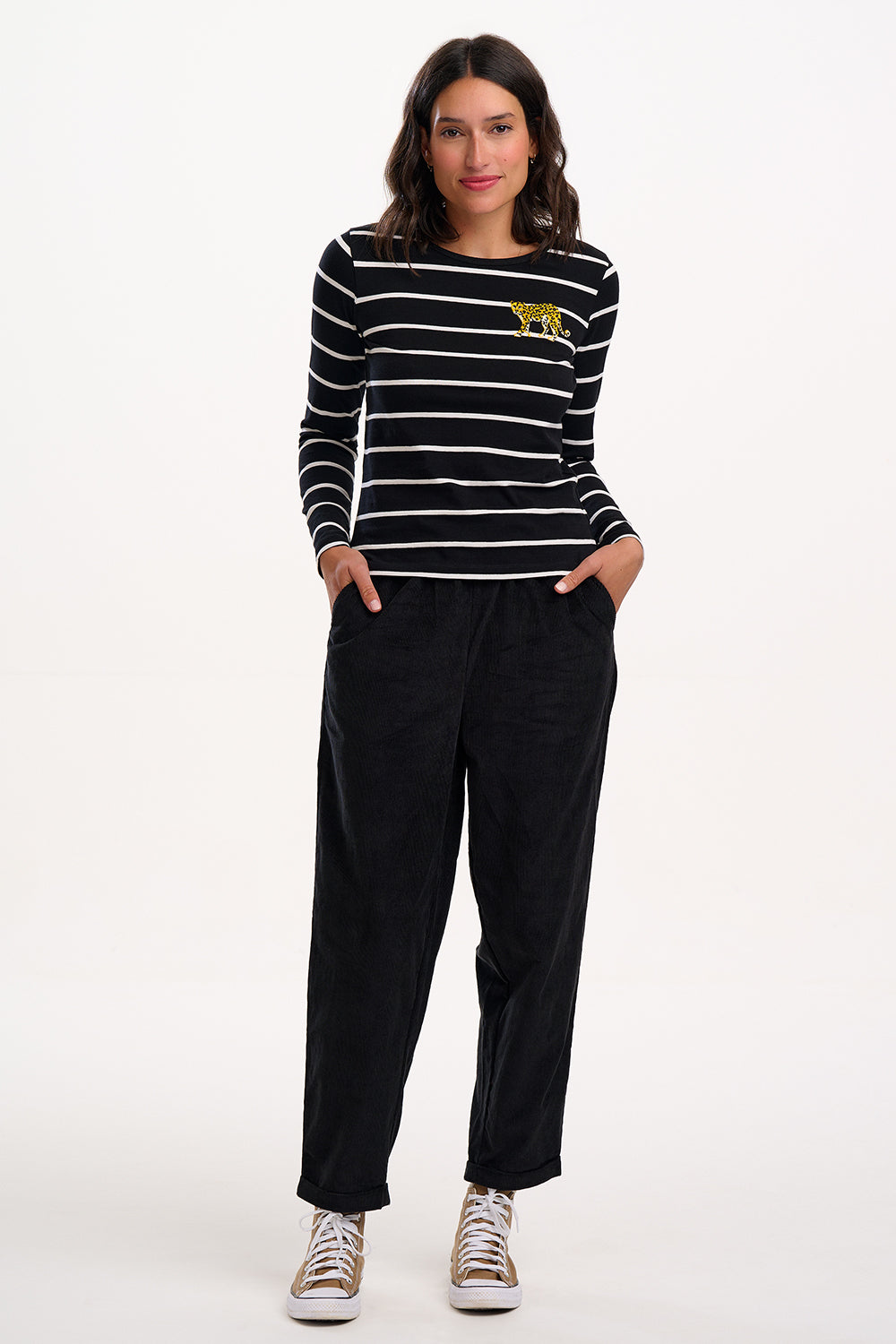 Sugarhill Brighton Vonnie Black Cord Trousers
