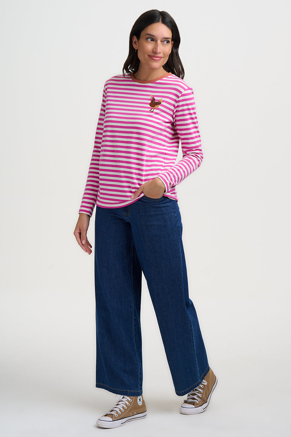 Sugarhill Brighton Justina Wide Leg Denim Trousers