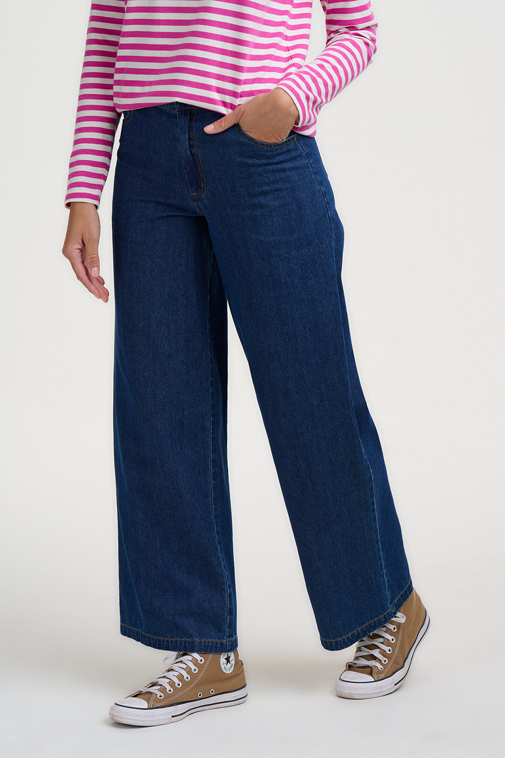 Sugarhill Brighton Justina Wide Leg Denim Trousers