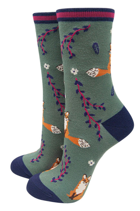 Fox Woodland Bamboo Socks