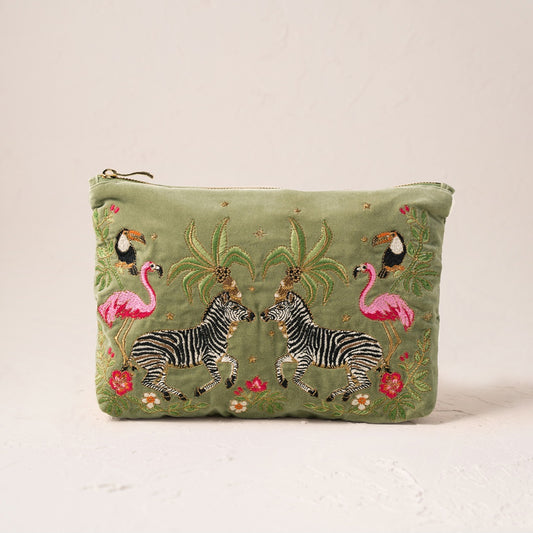 Wild Zebra Palm Everyday Pouch