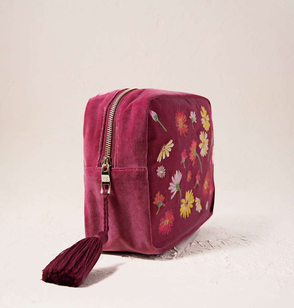 Wildflower Wash Bag in Dry Rose