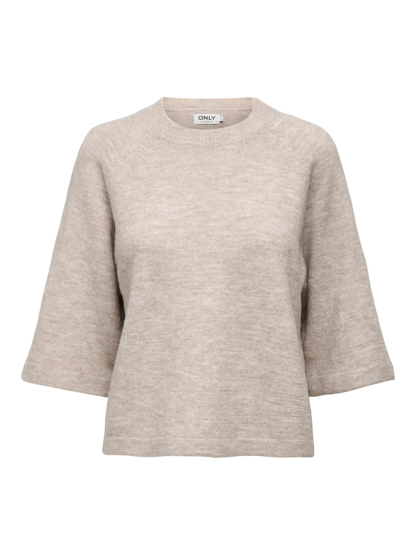 ONLY Simoni Boxy 3/4 Knit in Stone