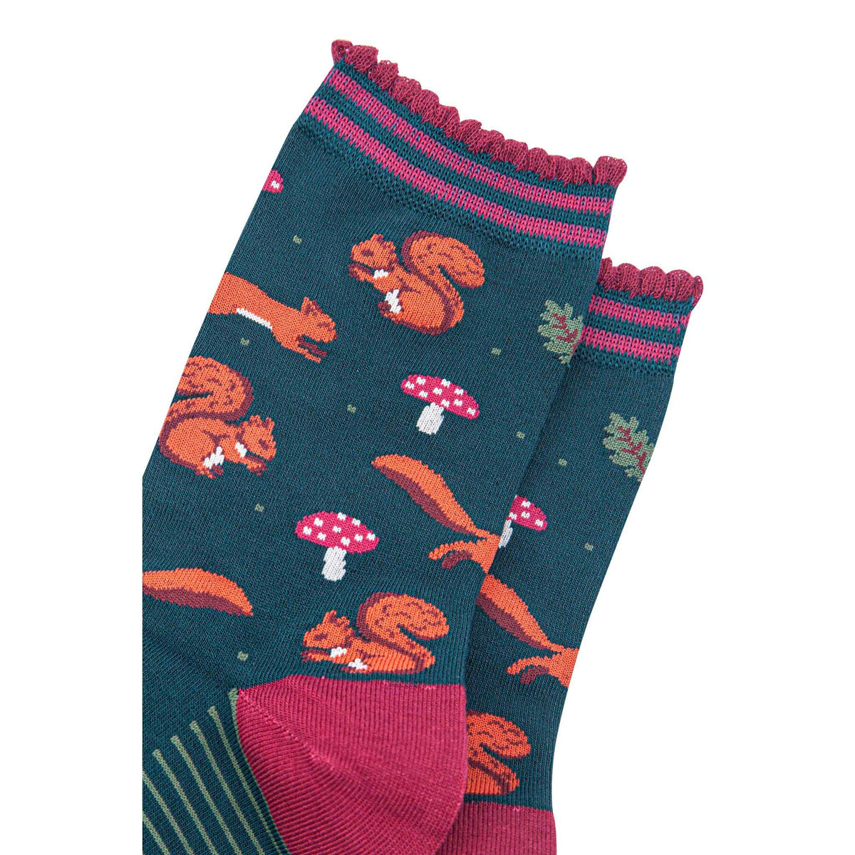 Squirrel & Toadstool Bamboo Socks