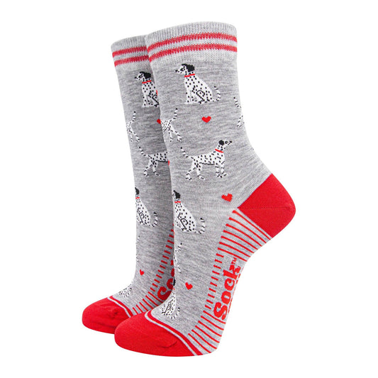 Dalmatian Dogs Bamboo Sock Marl Grey