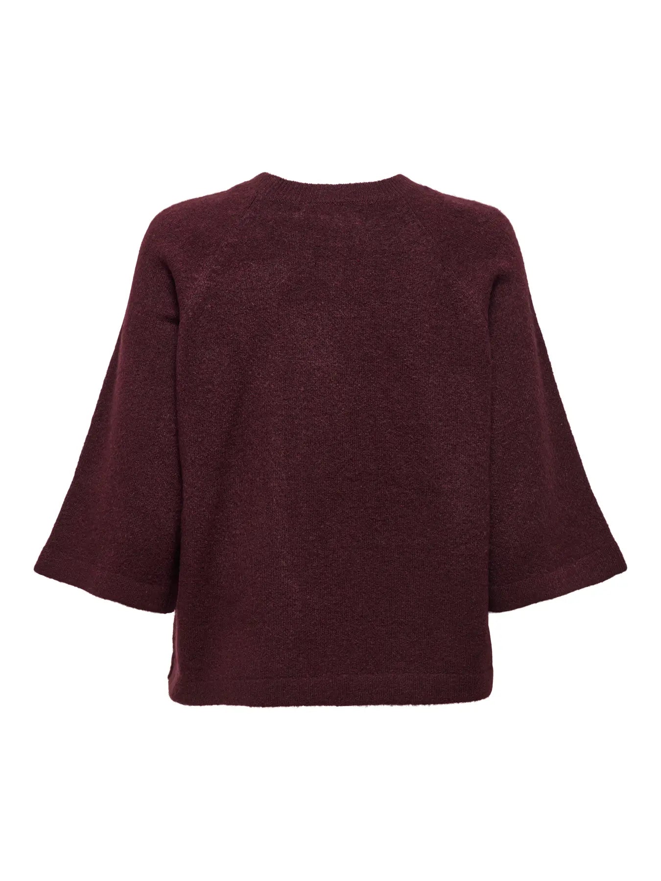 ONLY Simoni Boxy 3/4 Knit in Port Wine