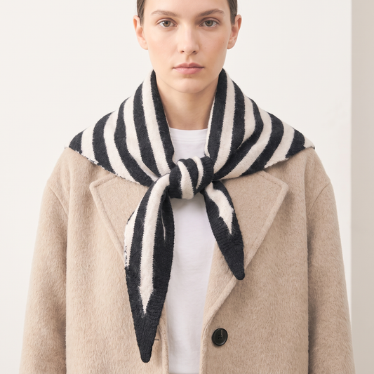 Striped Triangle Scarf