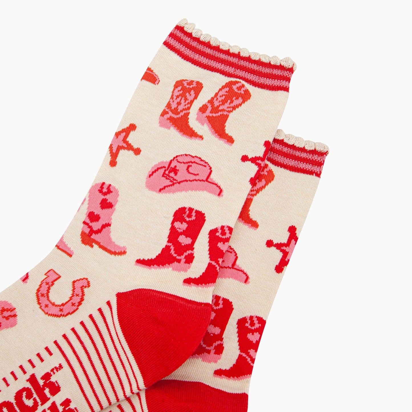 Cowgirl Bamboo Socks in Ivory