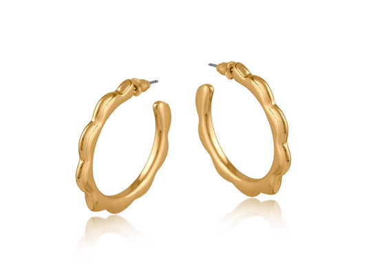 Camille Squiggle Large Hoop Earrings