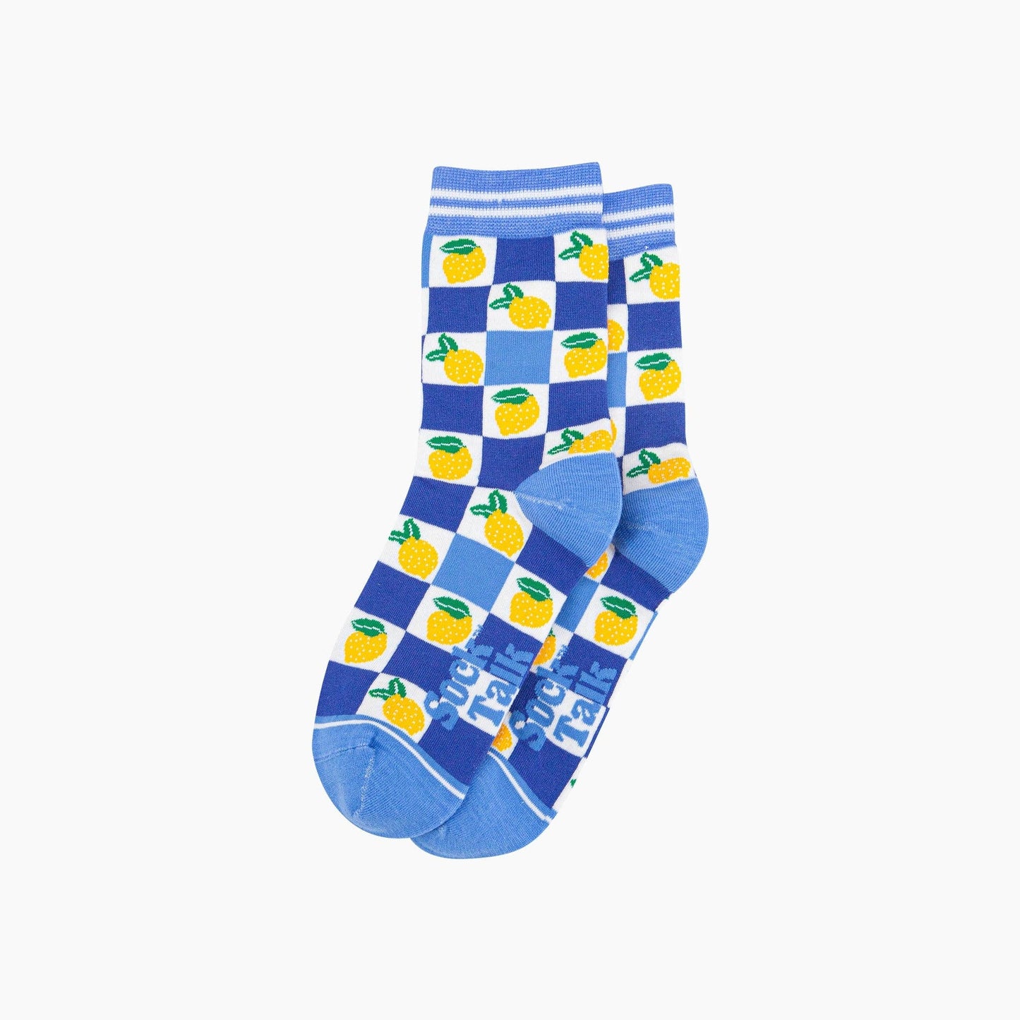 Lemon Checkerboard Bamboo Socks